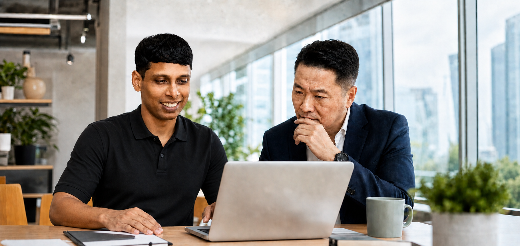 Kishan helping a busy operator move quickly with an AI workflow